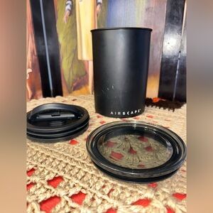 AirScape Coffe Canister Black Stainless Steel Vacuum 500 grams + Lavazza Coffe